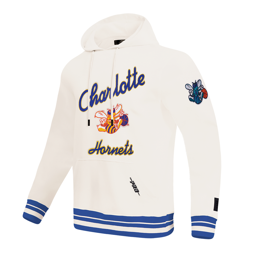 NBA CHARLOTTE HORNETS CITY EDITION 25-26 MEN'S RIB FLC PO HOODIE (EGGSHELL/ROYAL BLUE)