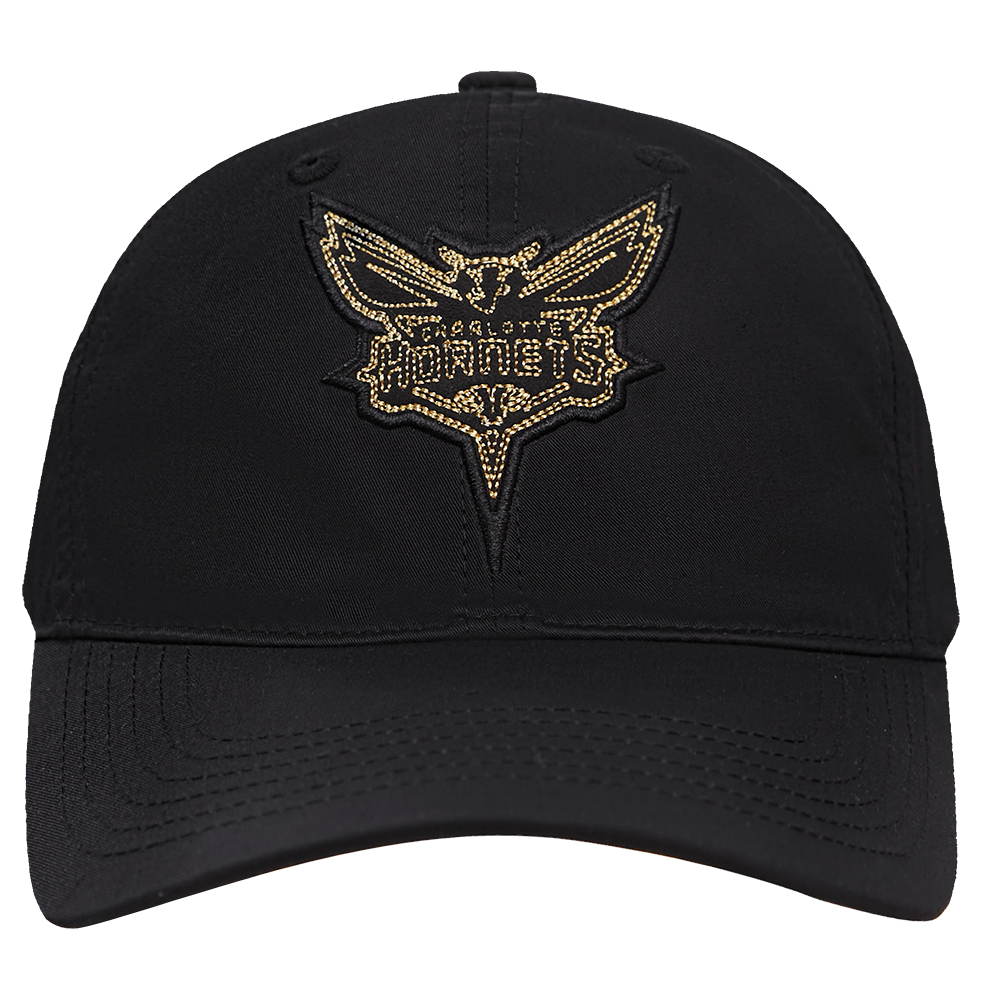 NBA CHARLOTTE HORNETS BLACK GOLD DAD HAT BLACK Pro Standard