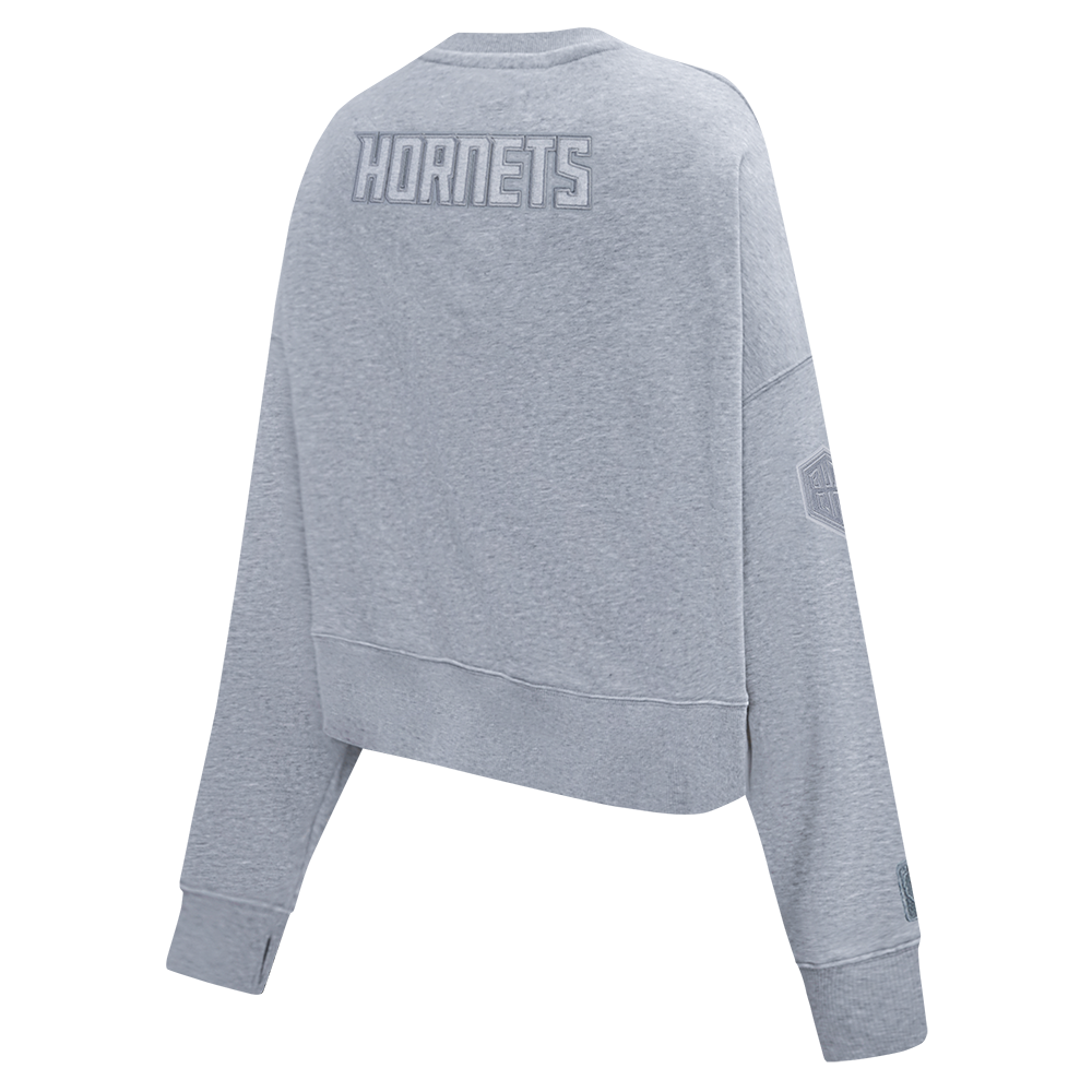 NBA CHARLOTTE HORNETS NEUTRAL WOMEN'S CREWNECK (DARK HEATHER GRAY)