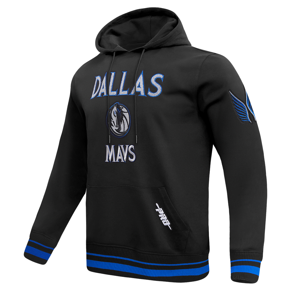 NBA DALLAS MAVERICKS CITY EDITION 25-26 MEN'S RIB FLC PO HOODIE (BLACK/ROYAL BLUE/BLACK)