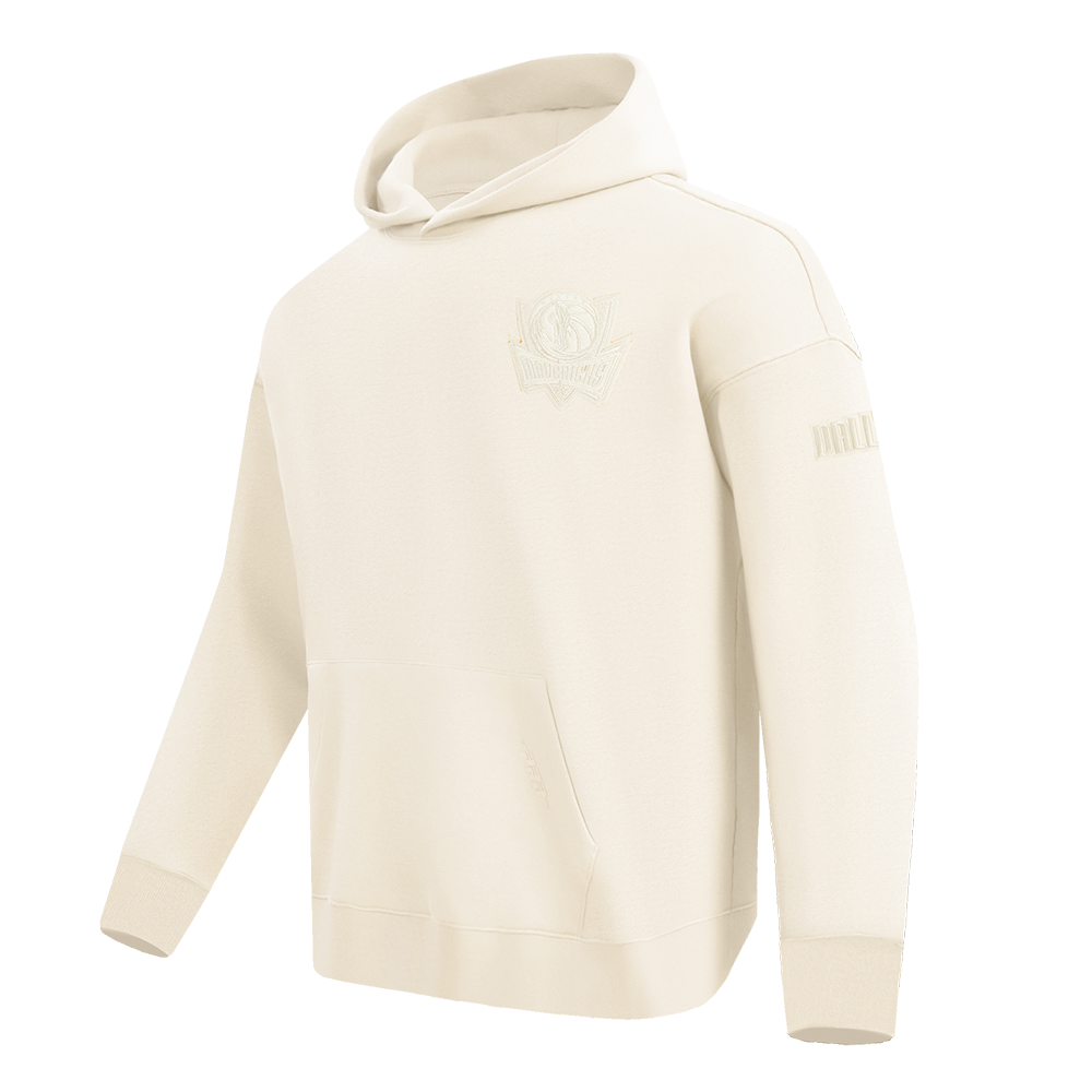 NBA DALLAS MAVERICKS NEUTRAL MEN'S DROP SHOULDER FLC PO HOODIE (EGGSHELL)