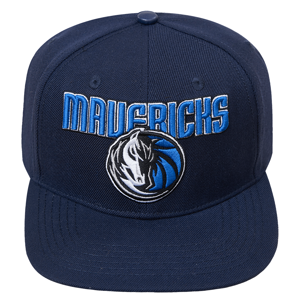 NBA DALLAS MAVERICKS RETRO CLASSIC UNISEX LOGO WOOL SNAPBACK HAT (MIDNIGHT  NAVY)