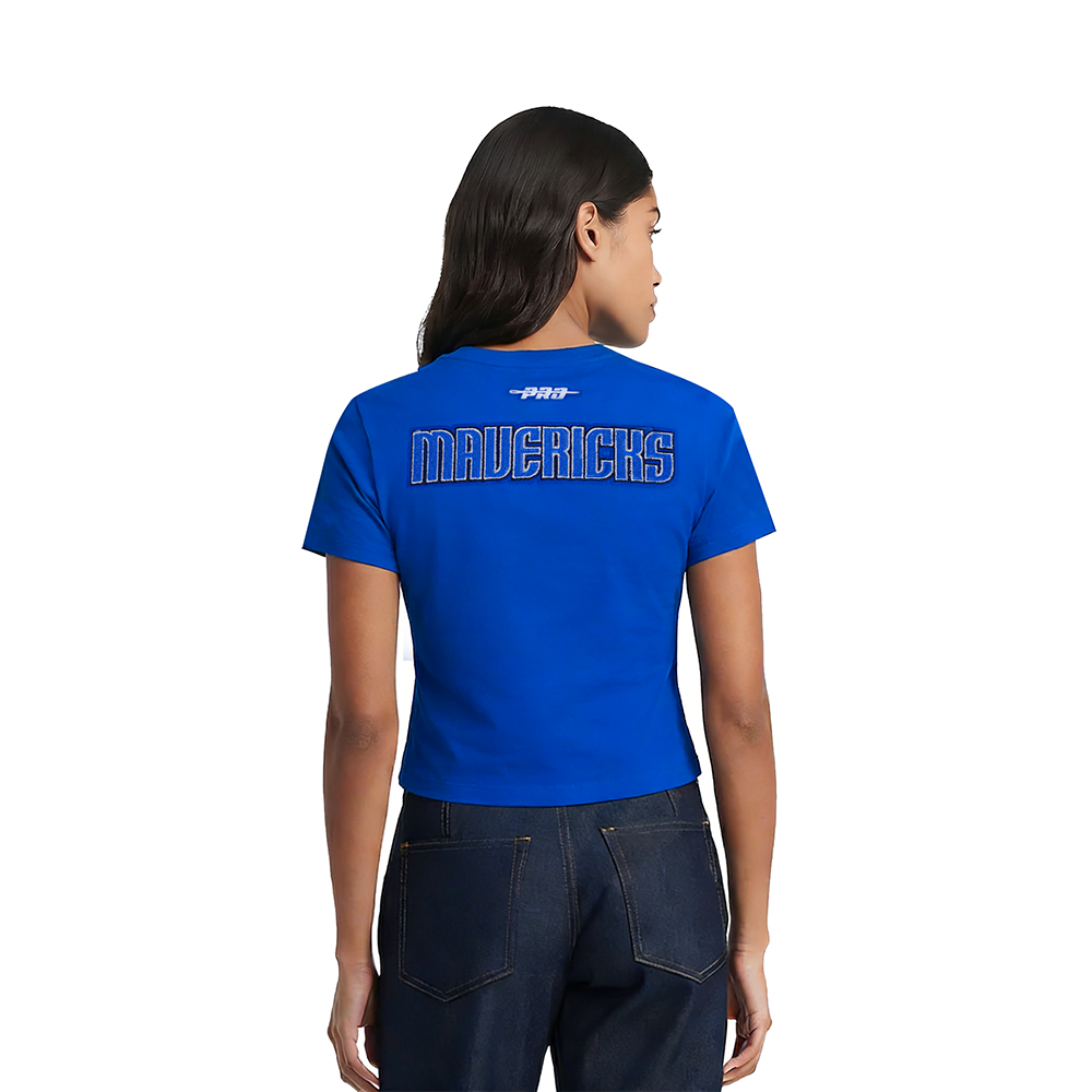 NBA DALLAS MAVERICKS GAME DAY CLASSICS WOMEN'S SJ BABY DOLL TEE (ROYAL BLUE)