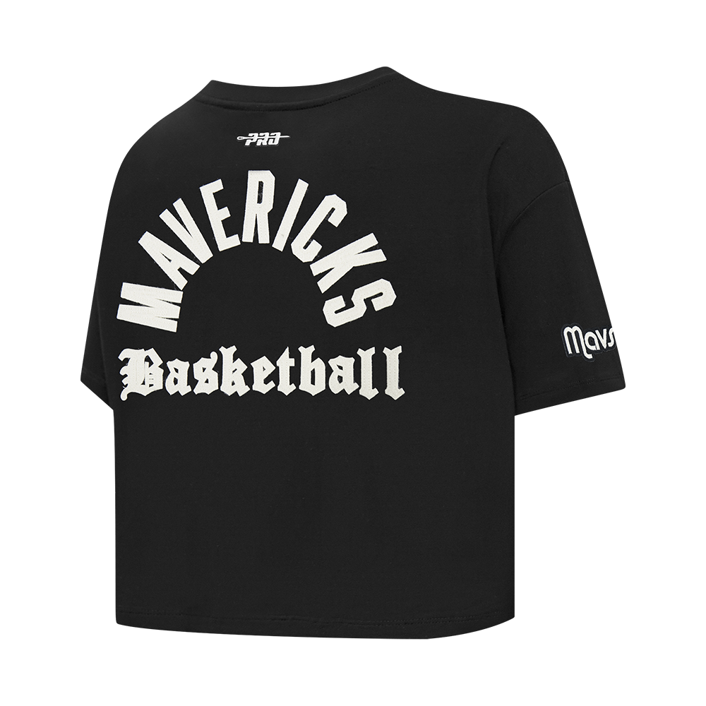 NBA DALLAS MAVERICKS MODERN ORIGINALS WOMEN'S SJ BOXY TEE (BLACK)