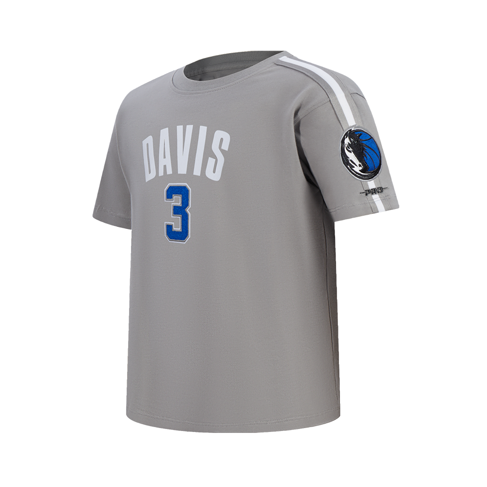 NBA DALLAS MAVERICKS ANTHONY DAVIS #3 CLASSIC PNN BIG BOY'S SS TAPING T (GRAY)