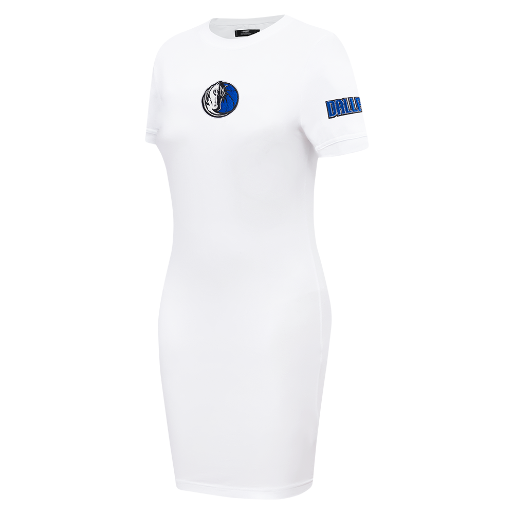 NBA DALLAS MAVERICKS CLASSIC WOMEN'S BODY CON DRESS (WHITE)