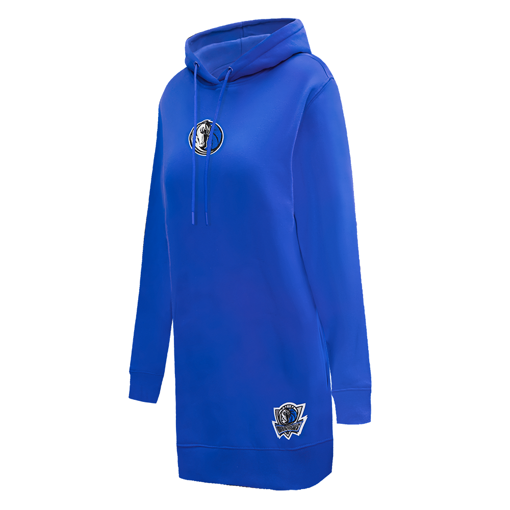 NBA DALLAS MAVERICKS CLASSIC WOMEN'S FLC HOODIE DRESS (ROYAL BLUE)