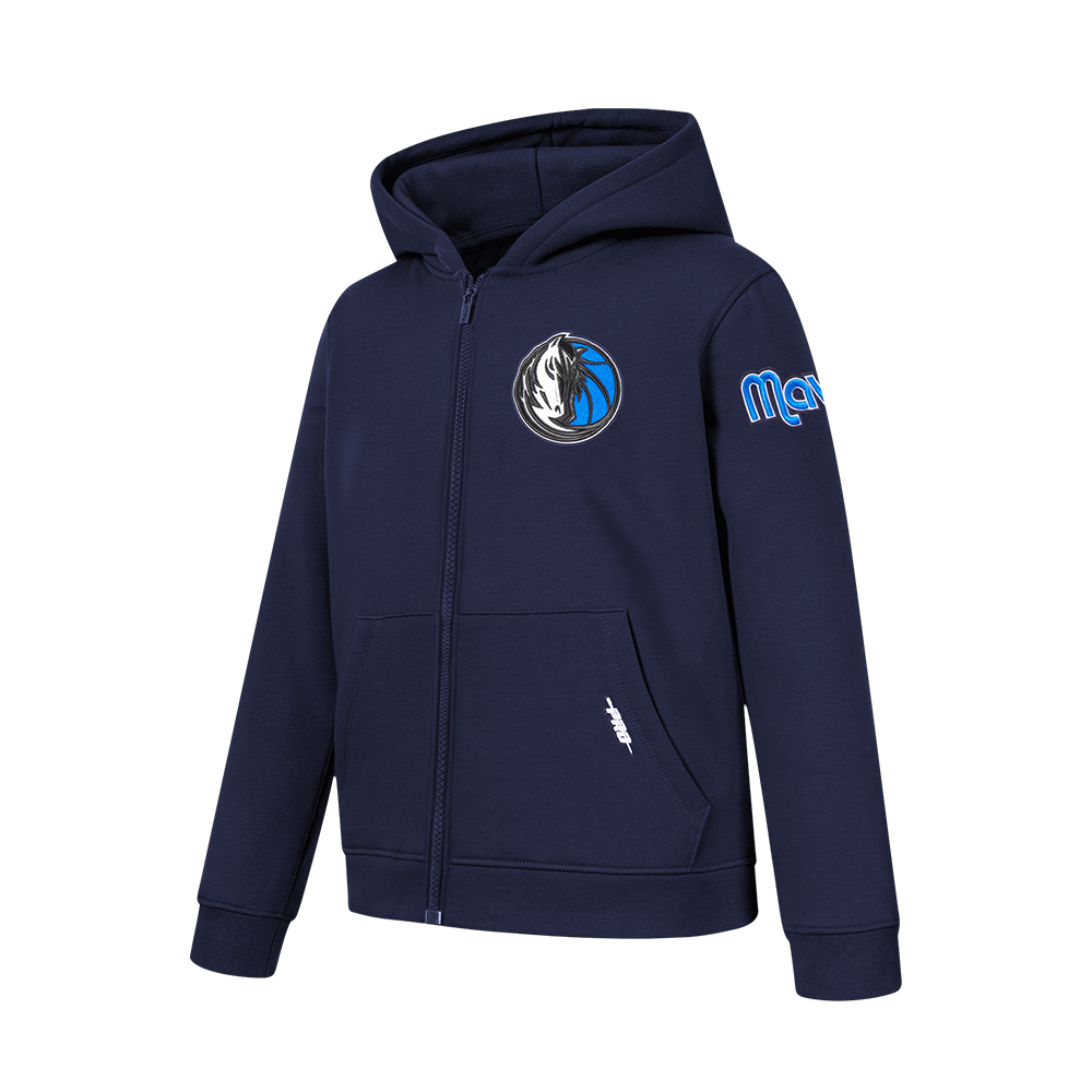 NBA DALLAS MAVERICKS CLASSIC BIG BOYS FLC FZ PO HOODIE (MIDNIGHT NAVY)
