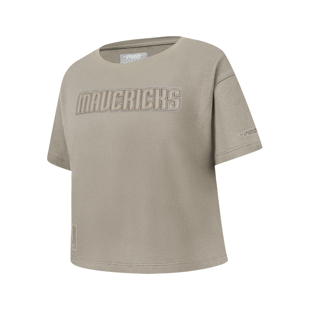 NBA DALLAS MAVERICKS NEUTRAL BIG GIRLS SS BOXY TEE (TAUPE)