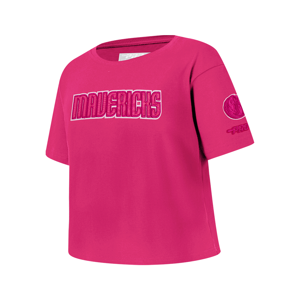 NBA DALLAS MAVERICKS TRIPLE PINK BIG GIRLS SS BOXY TEE (BEETROOT PURPLE)