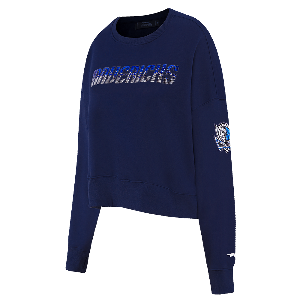 NBA DALLAS MAVERICKS JEWELS WOMEN'S FLC CREWNECK (MIDNIGHT NAVY)