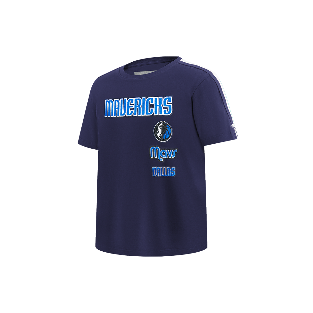 NBA DALLAS MAVERICKS RETRO CLASSIC LITTLE BOYS SHORT SLEEVE TAPING TEE (MIDNIGHT NAVY)