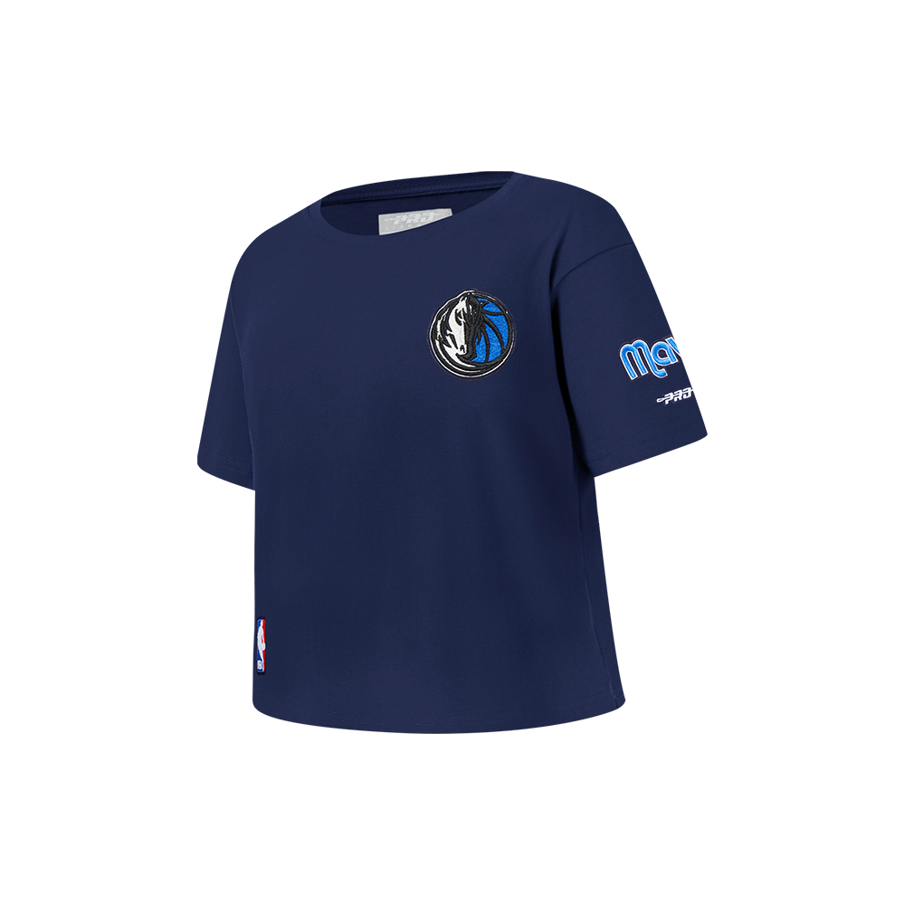 NBA DALLAS MAVERICKS CLASSIC LITTLE GIRLS SHORT SLEEVE BOXY TEE (MIDNIGHT NAVY)