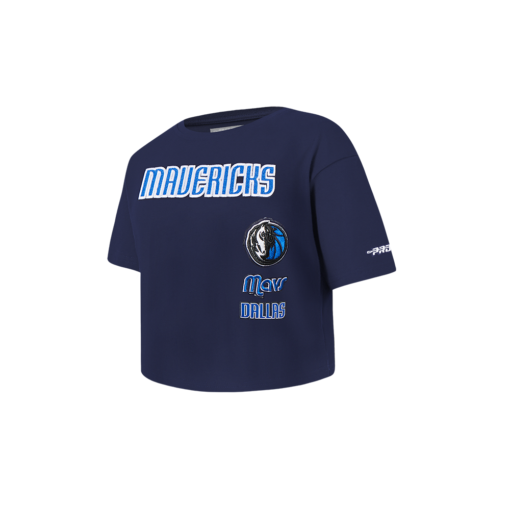 NBA DALLAS MAVERICKS RETRO CLASSIC TODDLER GIRLS SHORT SLEEVE BOXY TEE (MIDNIGHT NAVY)
