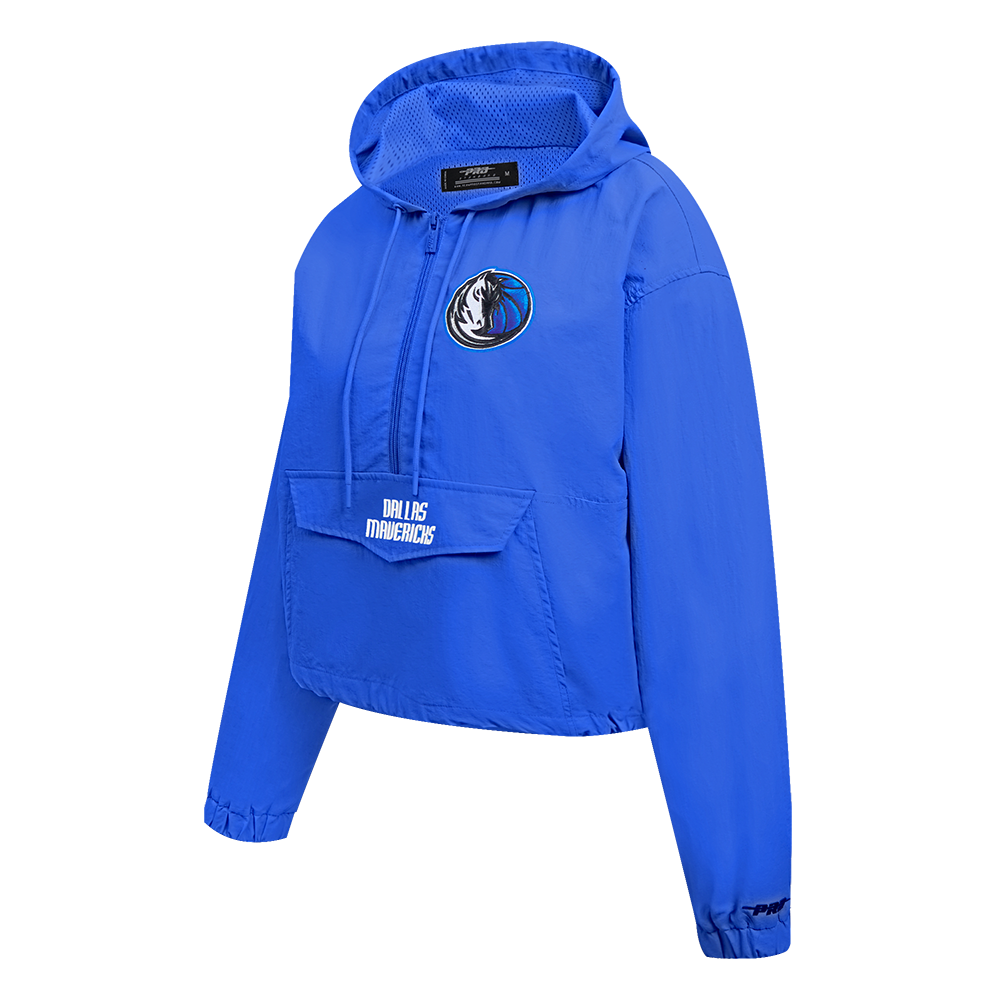 NBA DALLAS MAVERICKS CLASSIC WIND WOVEN WOMEN'S 1/2 JACKET (ROYAL BLUE)
