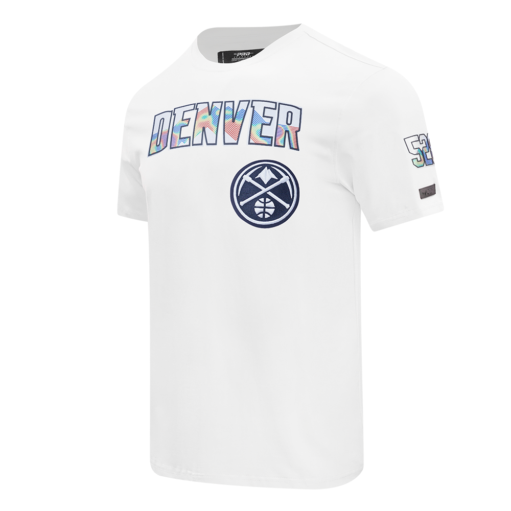 NBA DENVER NUGGETS CITY EDITION 24-25 MEN'S SINGLE JERSEY TEE (WHITE)
