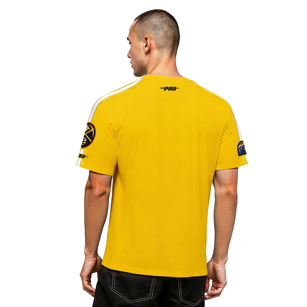 NBA DENVER NUGGETS NIKOLA JOKIC #15 CLASSIC PNN MEN'S SJ TAPING TEE (YELLOW)