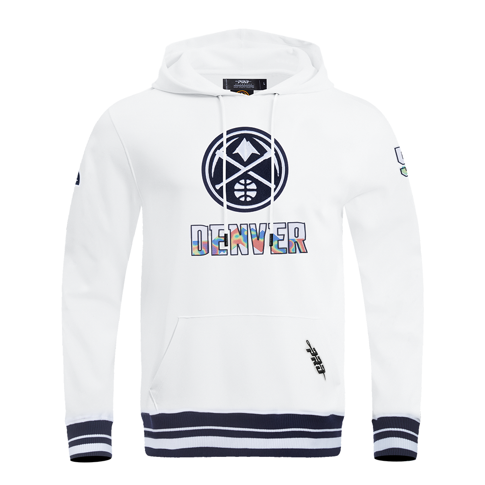 NBA DENVER NUGGETS CITY EDITION 24 25 MEN S RIB FLC PO HOODIE WHITE M Pro Standard