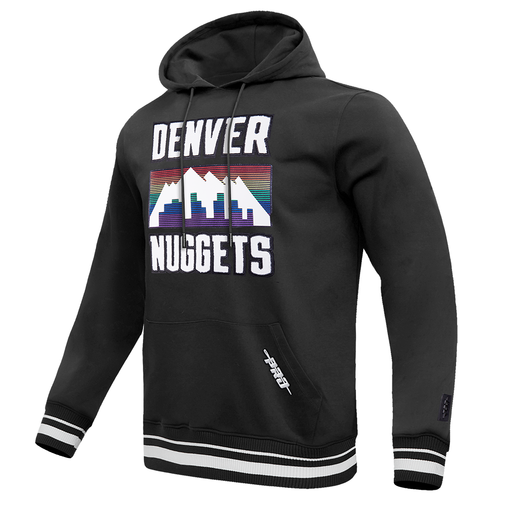 NBA DENVER NUGGETS CITY EDITION 25-26 MEN'S RIB FLC PO HOODIE (BLACK)