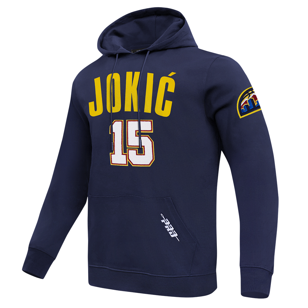 NBA DENVER NUGGETS NIKOLA JOKIC #15 CLASSIC PLAYER NAME AND NUMBER MEN'S DK PO HOODIE