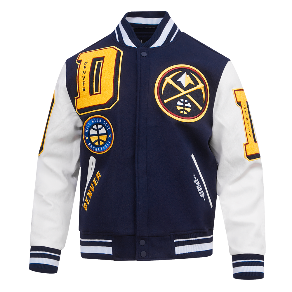 Men's Pro Standard Navy/White Atlanta Braves Varsity Logo Full-Zip Jacket