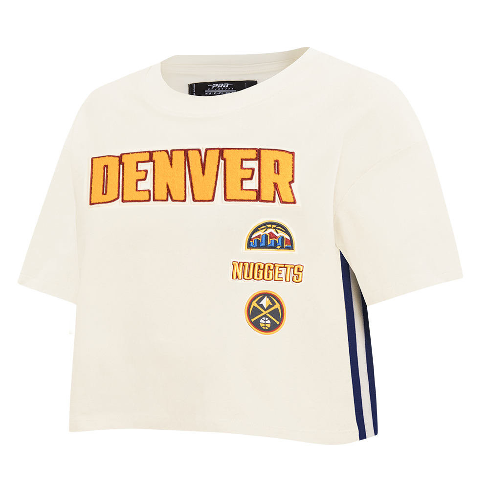 NBA DENVER NUGGETS RETRO CLASSIC WOMEN'S SJ BOXY TEE (EGGSHELL)
