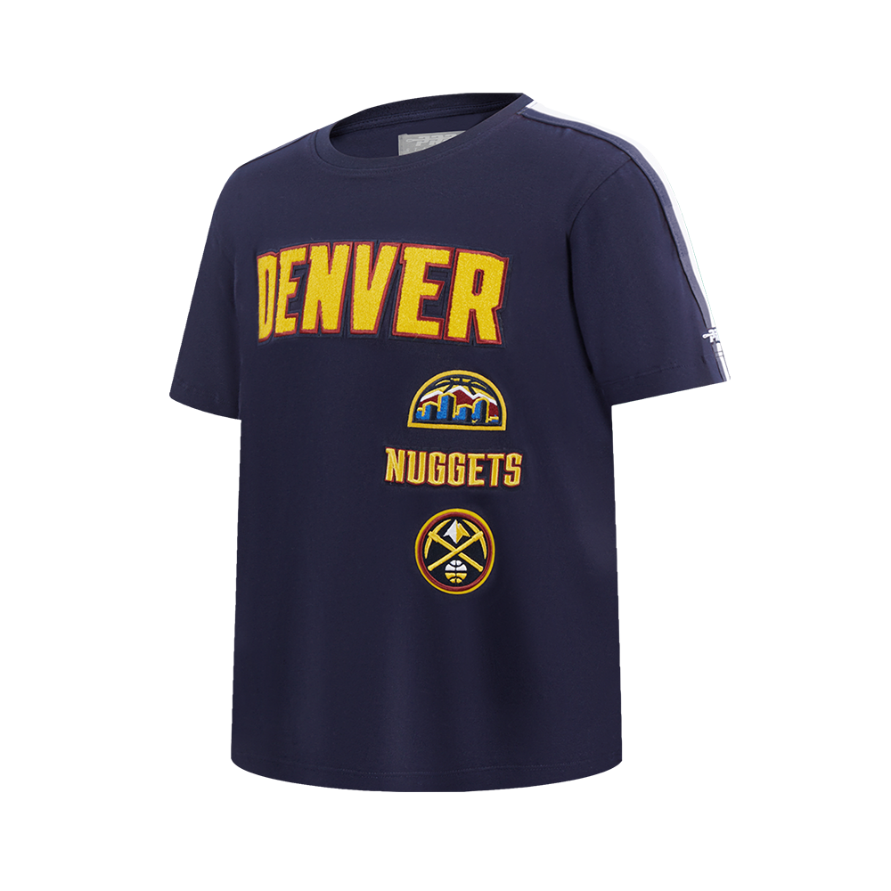 NBA DENVER NUGGETS RETRO CLASSIC SINGLE JERSEY BIG BOYS SINGLE JERSEY TAPING TEE (MIDNIGHT NAVY)