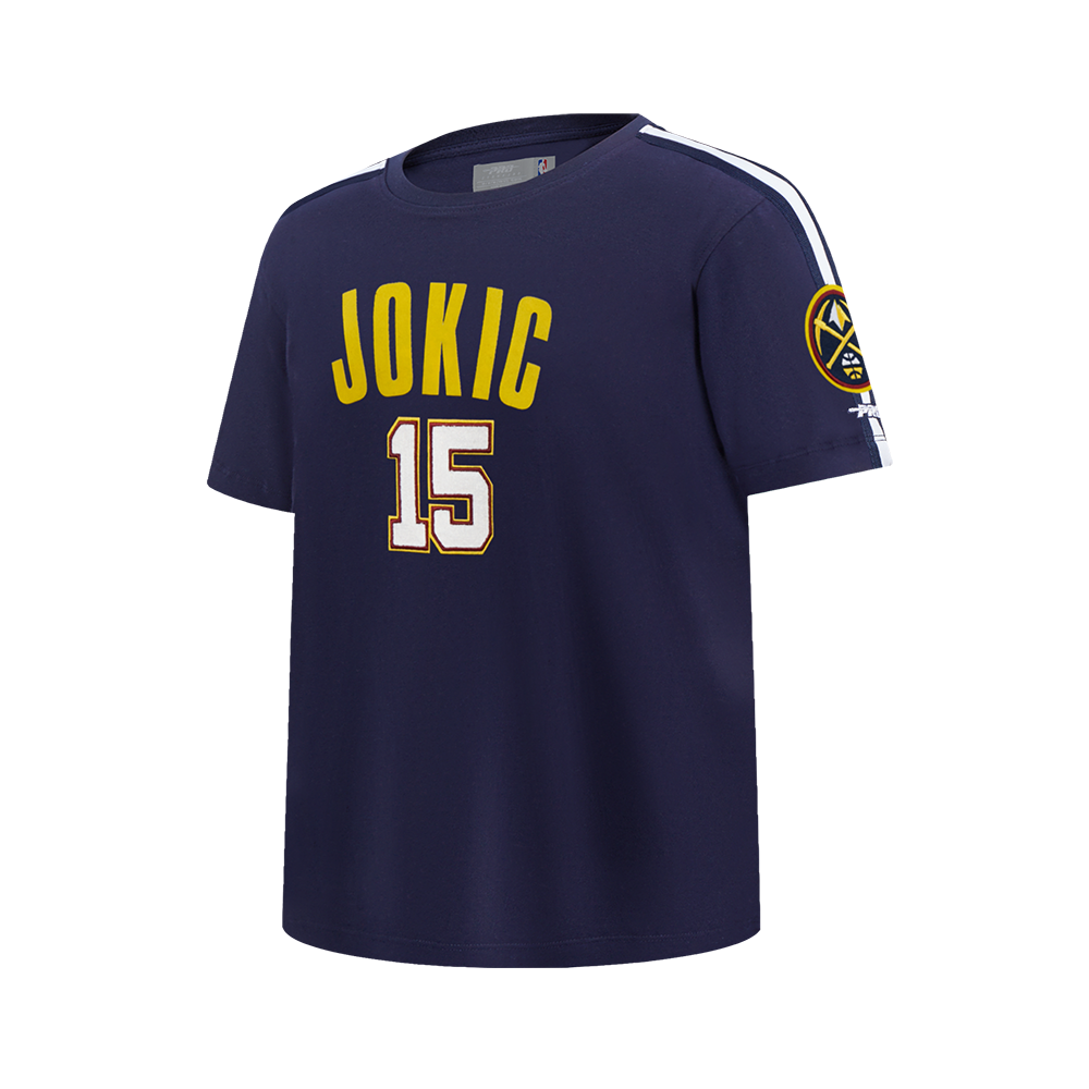 NBA DENVER NUGGETS NIKOLA JOKIC #15 CLASSIC PNN BIG BOY'S SS TAPING TEE (MIDNIGHT NAVY)