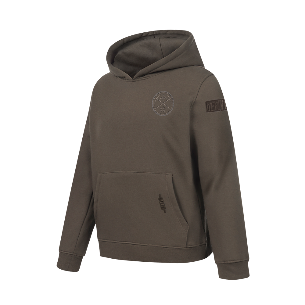 NBA DENVER NUGGETS NEUTRAL BIG BOYS FLC PO HOODIE (DARK TAUPE)