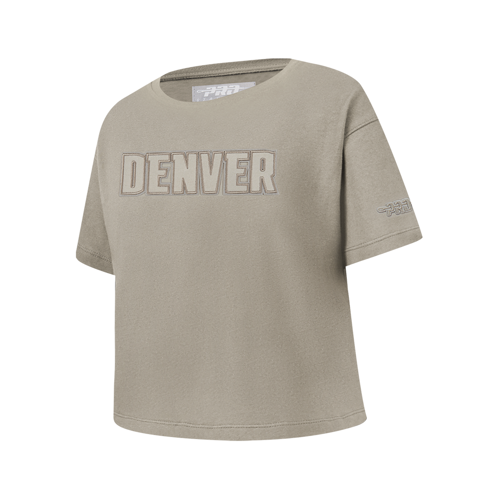 NBA DENVER NUGGETS NEUTRAL BIG GIRLS SS BOXY TEE (TAUPE)