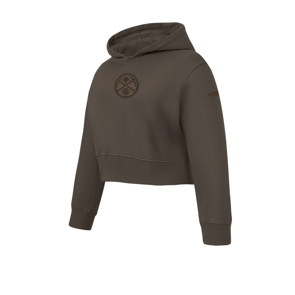 NBA DENVER NUGGETS NEUTRAL BIG GIRLS FLC CREWNECK (DARK TAUPE)