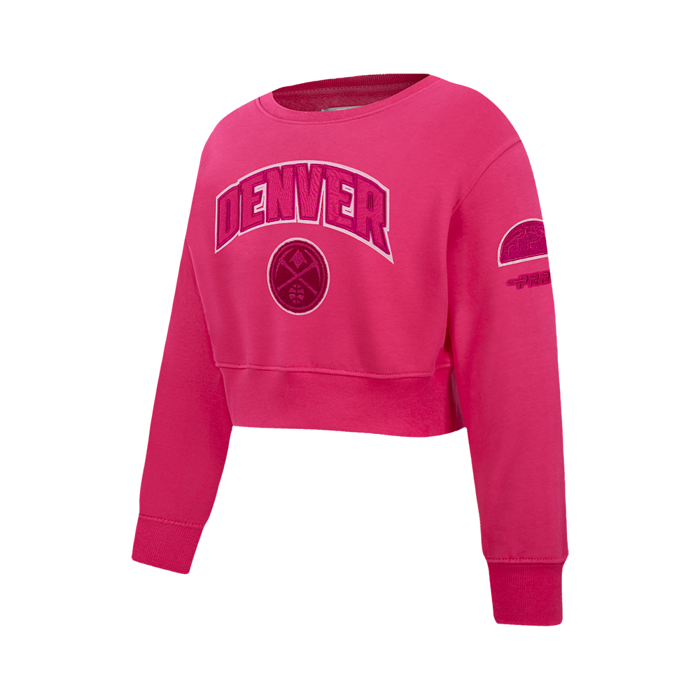 NBA DENVER NUGGETS TRIPLE PINK BIG GIRLS FLC CREWNECK (BEETROOT PURPLE)