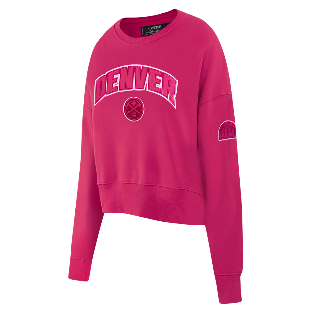 DENVER NUGGETS  TRIPLE PINK WOMEN'S FLC CREWNECK (BEETROOT PURPLE)