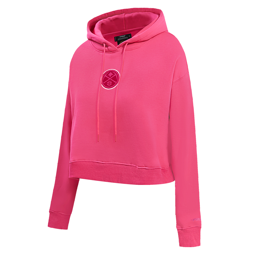 DENVER NUGGETS TRIPLE PINK WOMEN'S FLC CROPPED PO HOODIE (BEETROOT PURPLE)