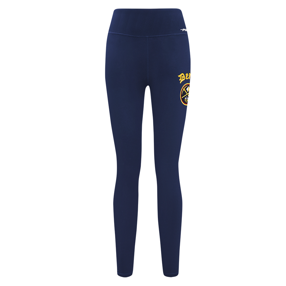 NBA DENVER NUGGETS OLD ENGLISH WOMEN'S HW JERSEY LEGGING (MIDNIGHT NAVY)
