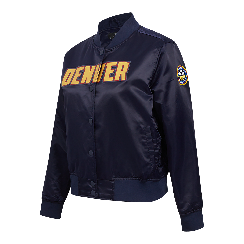 NBA DENVER NUGGETS CLASSIC WOMEN'S SATIN JACKET (MIDNIGHT NAVY)