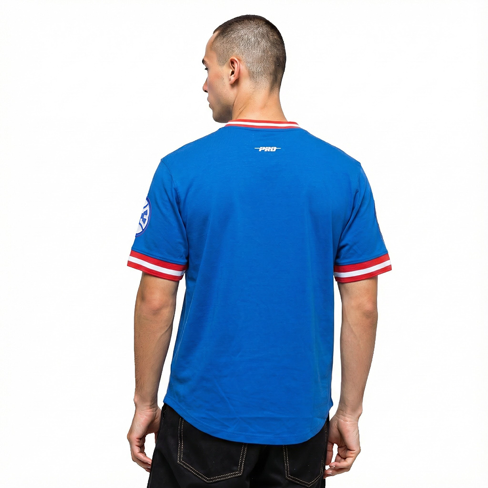 NBA DETROIT PISTONS RETRO CLASSIC MEN'S TEE (ROYAL BLUE/RED)