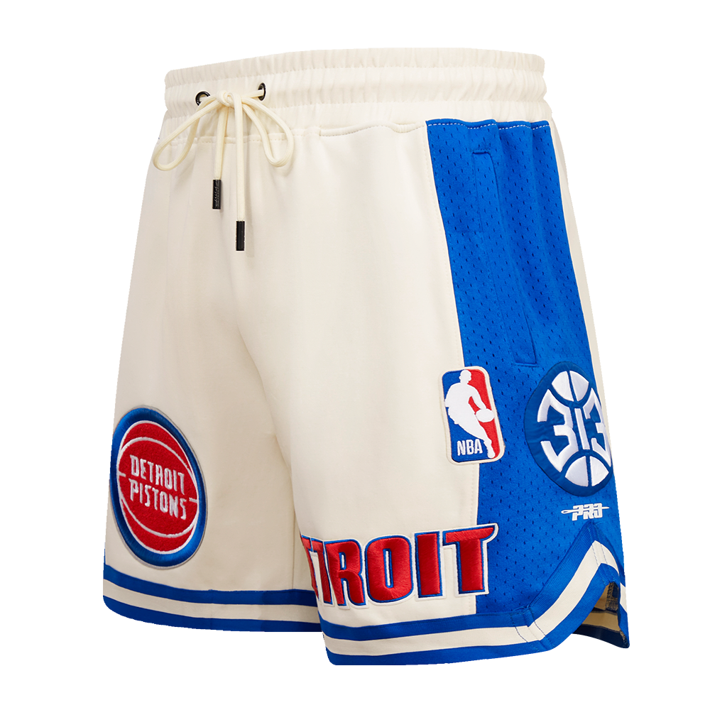Men's Pro Standard Blue Detroit Pistons Chenille Shorts Size: Small