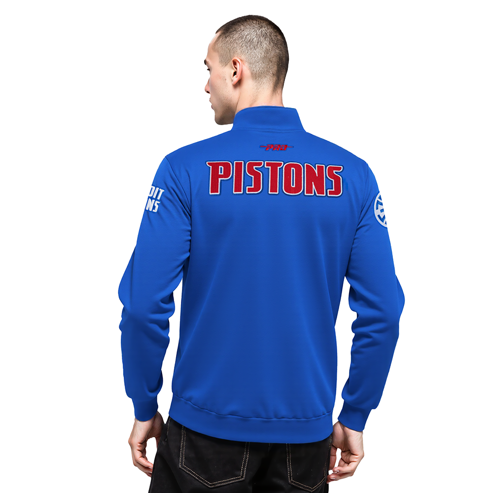 NBA DETROIT PISTONS CITY ARCH MEN'S FLC 1/4 ZIP (ROYAL BLUE)