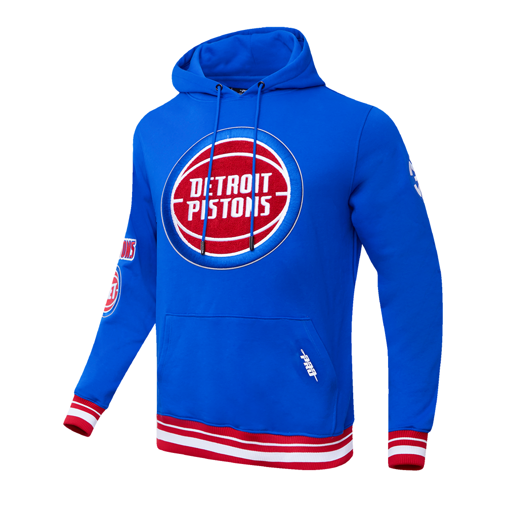 NBA DETROIT PISTONS RETRO CLASSIC MEN S PO HOODIE ROYAL BLUE RED Pro Standard