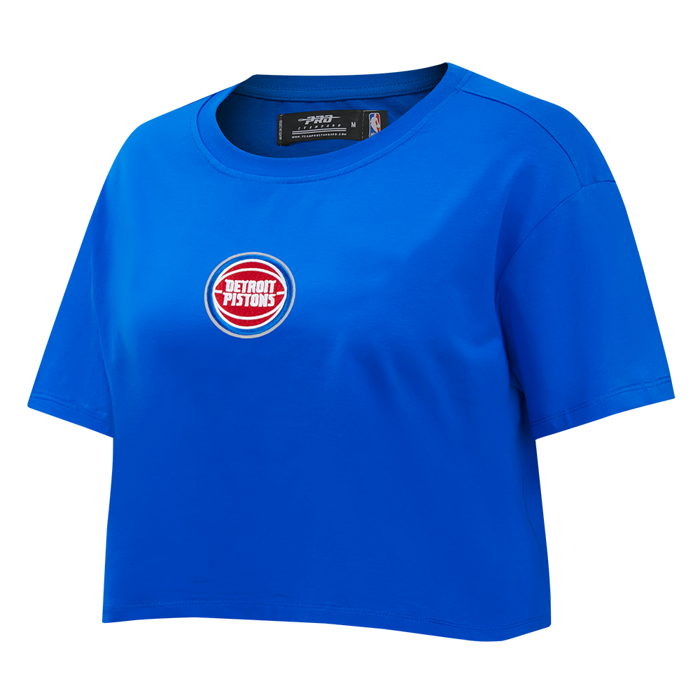 NBA DETROIT PISTONS WINGSPAN WOMEN'S SJ BOXY TEE (ROYAL BLUE)