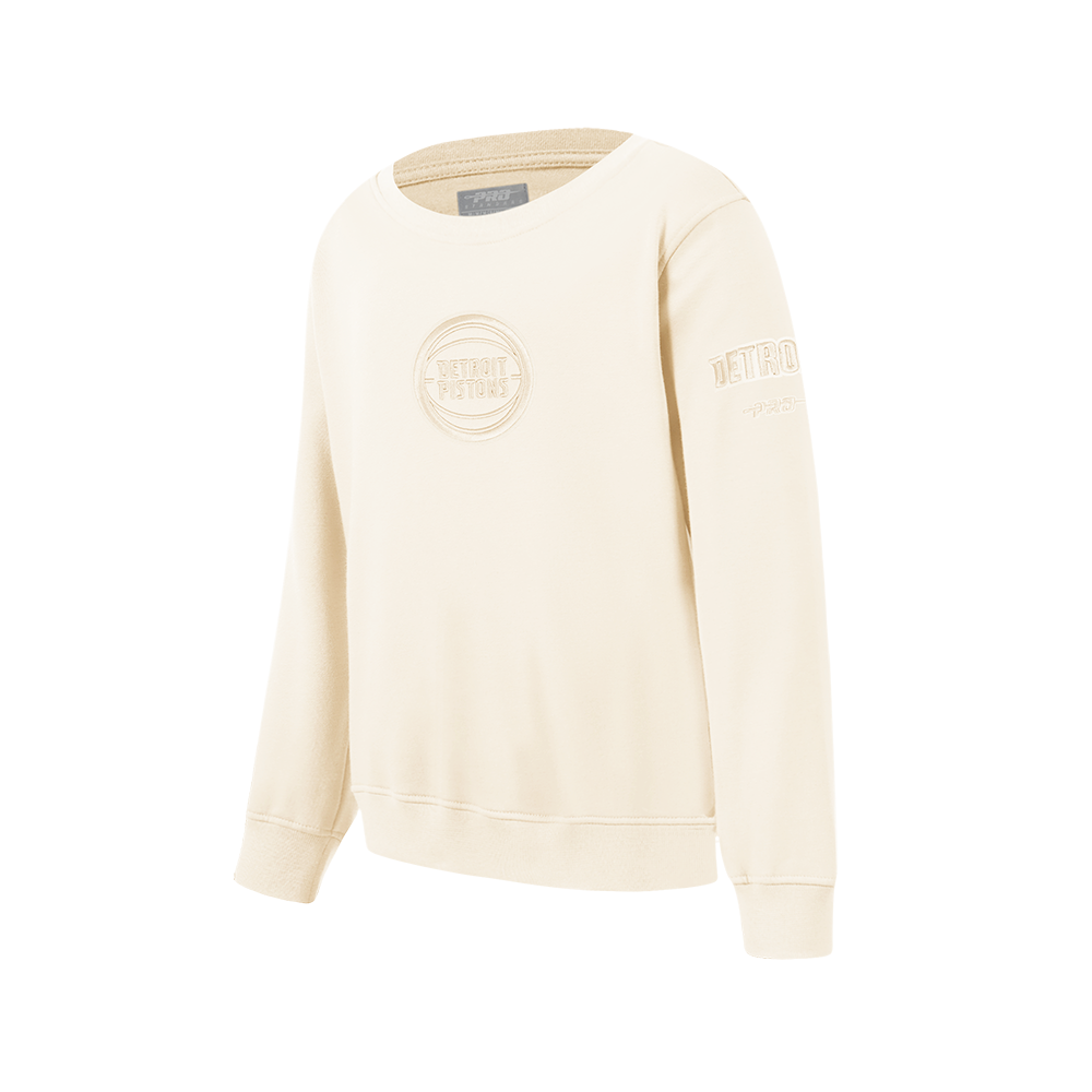 NBA DETROIT PISTONS NEUTRAL BIG BOYS FLC CREWNECK (EGGSHELL)