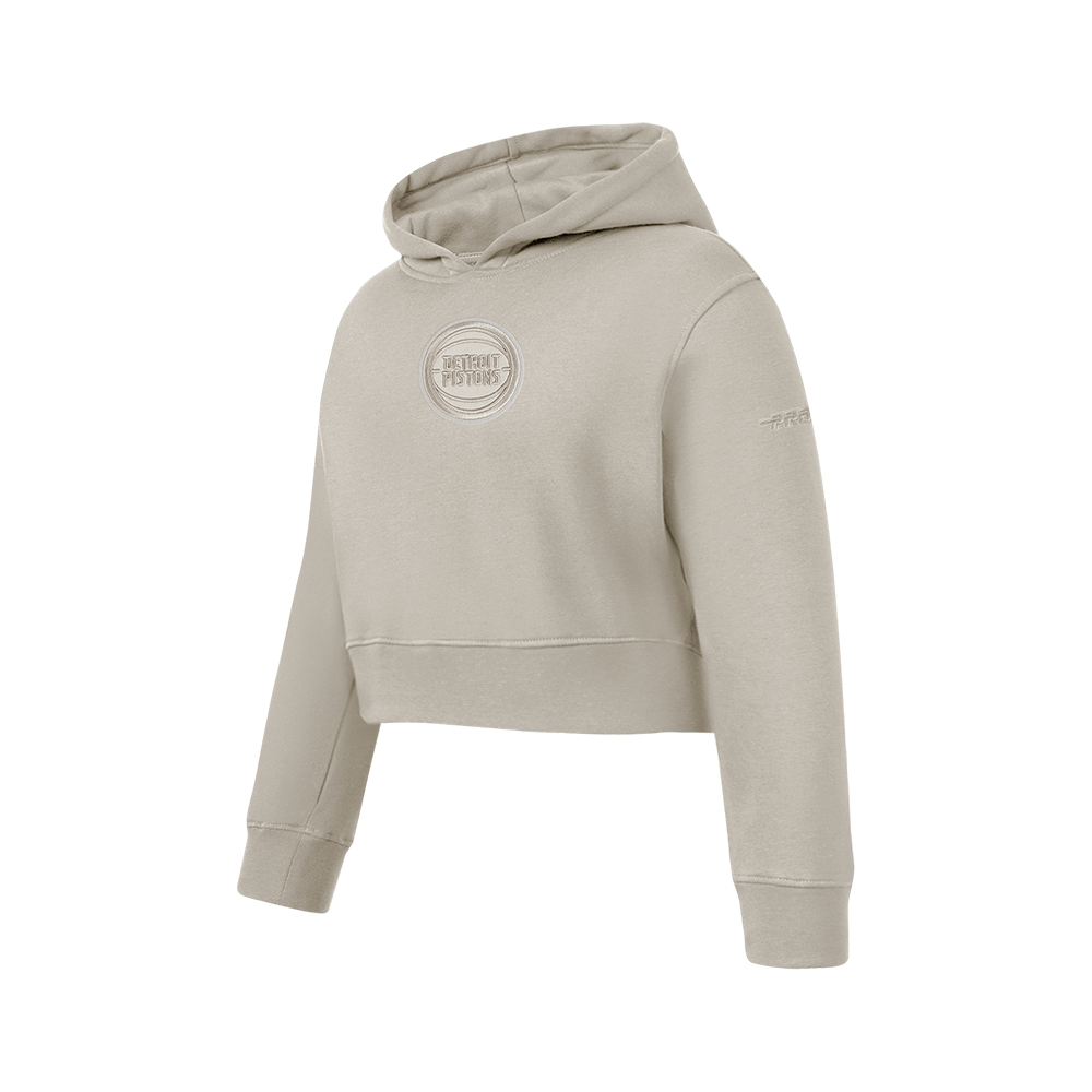 NBA DETROIT PISTONS NEUTRAL BIG GIRLS FLC PO HOODIE (TAUPE)