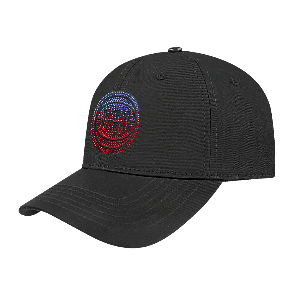 NBA DETROIT PISTONS JEWELS WOMEN'S DAD HAT (BLACK)