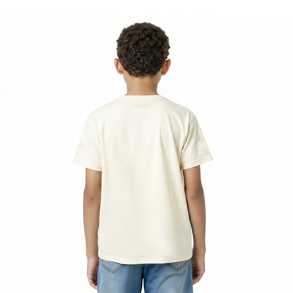 NBA DETROIT PISTONS NEUTRAL LITTLE BOYS SHORT SLEEVE TEE (EGGSHELL)