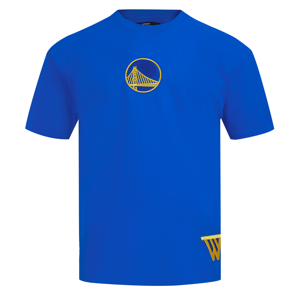 NBA GOLDEN STATE WARRIORS WINGSPAN MEN'S CJ DROP SHOULDER TEE (ROYAL BLUE)