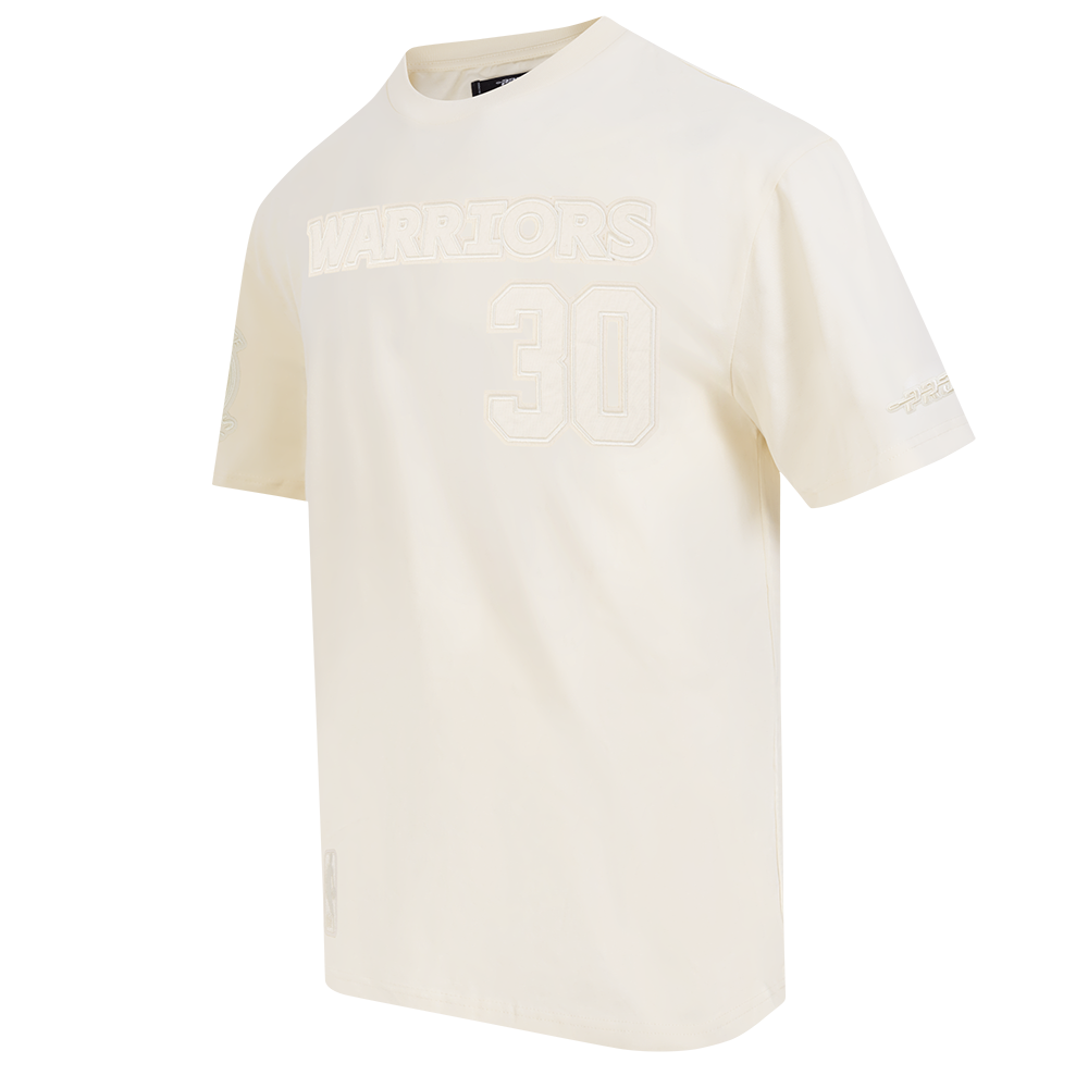 NBA GOLDEN STATE WARRIORS STEPHEN CURRY #30 NEUTRAL PNN MEN'S CJ DROP SHOULDER TEE (EGGSHELL)