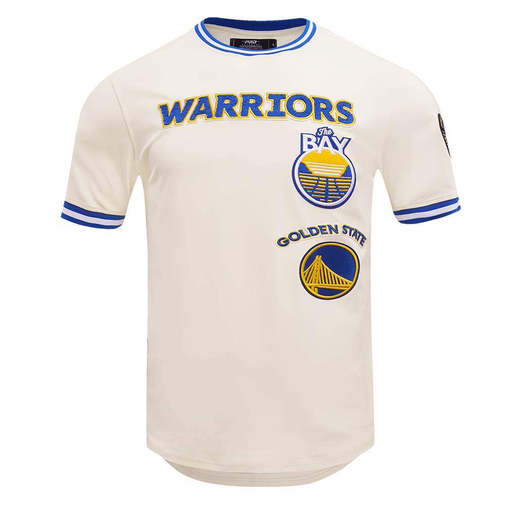 NBA GOLDEN STATE WARRIORS RETRO CLASSIC MEN S TEE EGGSHELL ROYAL BLU Pro Standard