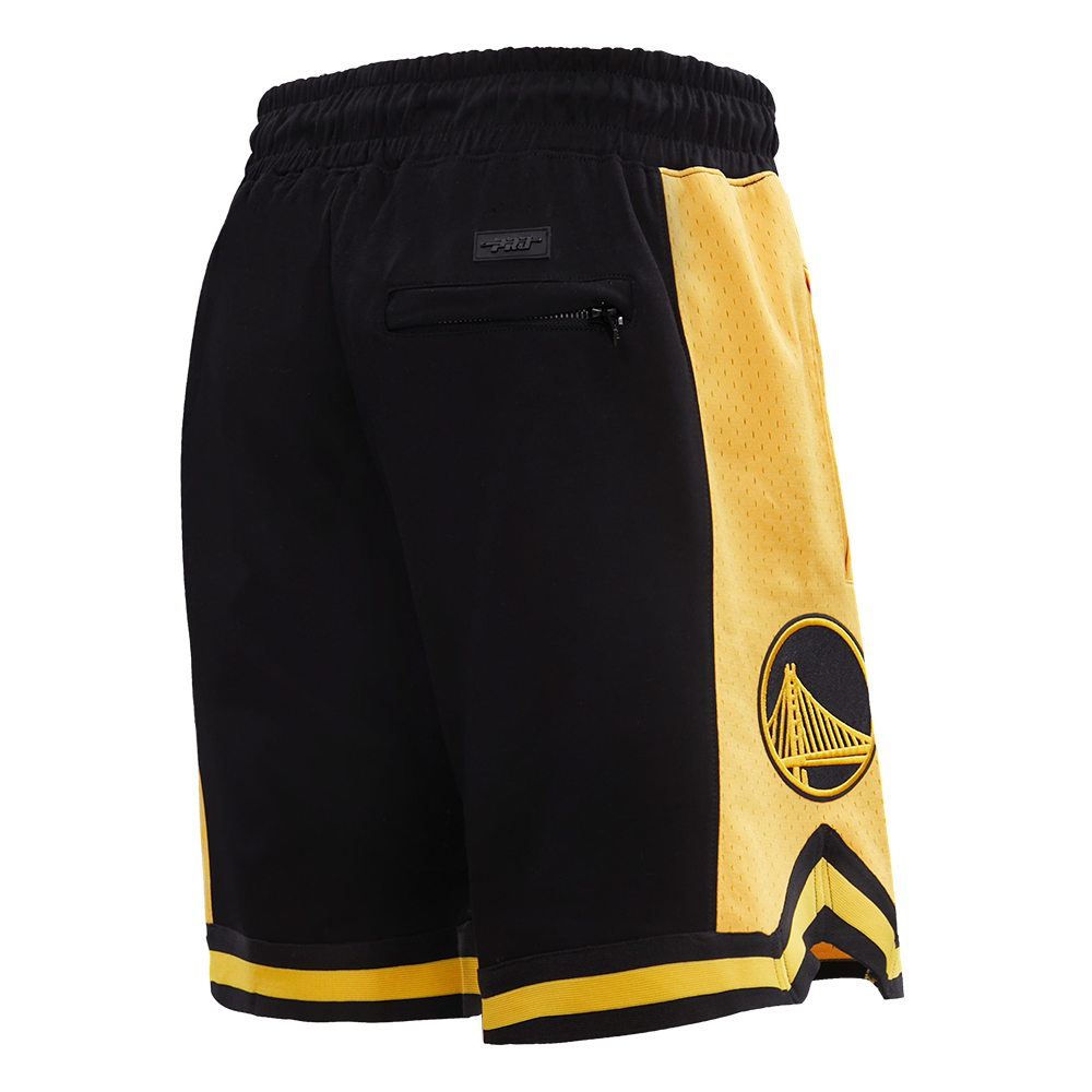 NBA GOLDEN STATE WARRIORS MEN S CHEST BAY AREA 2.0 SHORT BLACK YELLOW Pro Standard