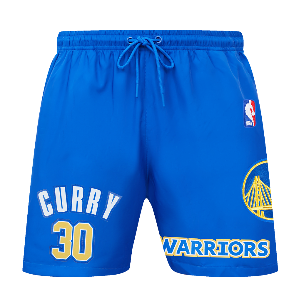 NBA GOLDEN STATE WARRIORS STEPHEN CURRY #30 WOVEN SHORT (ROYAL BLUE)